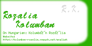 rozalia kolumban business card